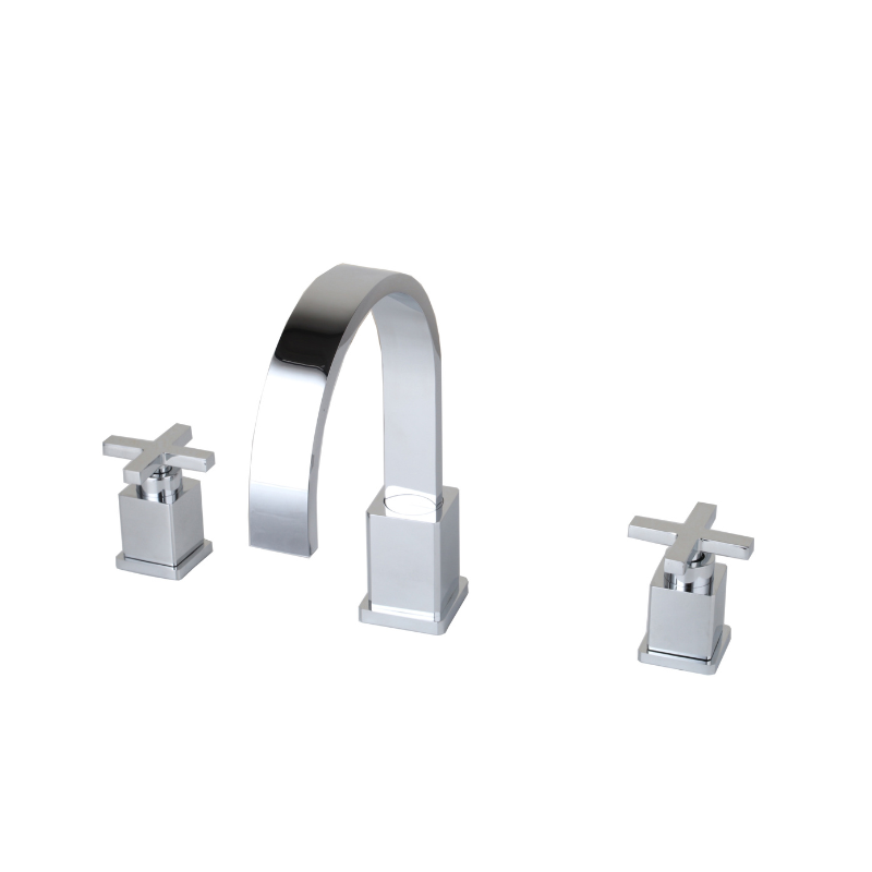 Modern 8" Widespread Faucet with Drain