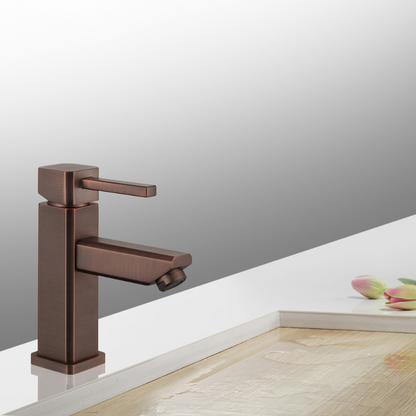 Modern Single Hole Faucet with Drain