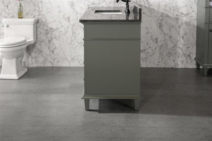 60" Single Sink Vanity Cabinet with Carrara White Marble or Blue Limestone Countertop