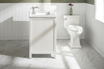 30" Single Sink Vanity Cabinet with Carrara White Marble or Blue Limestone Countertop