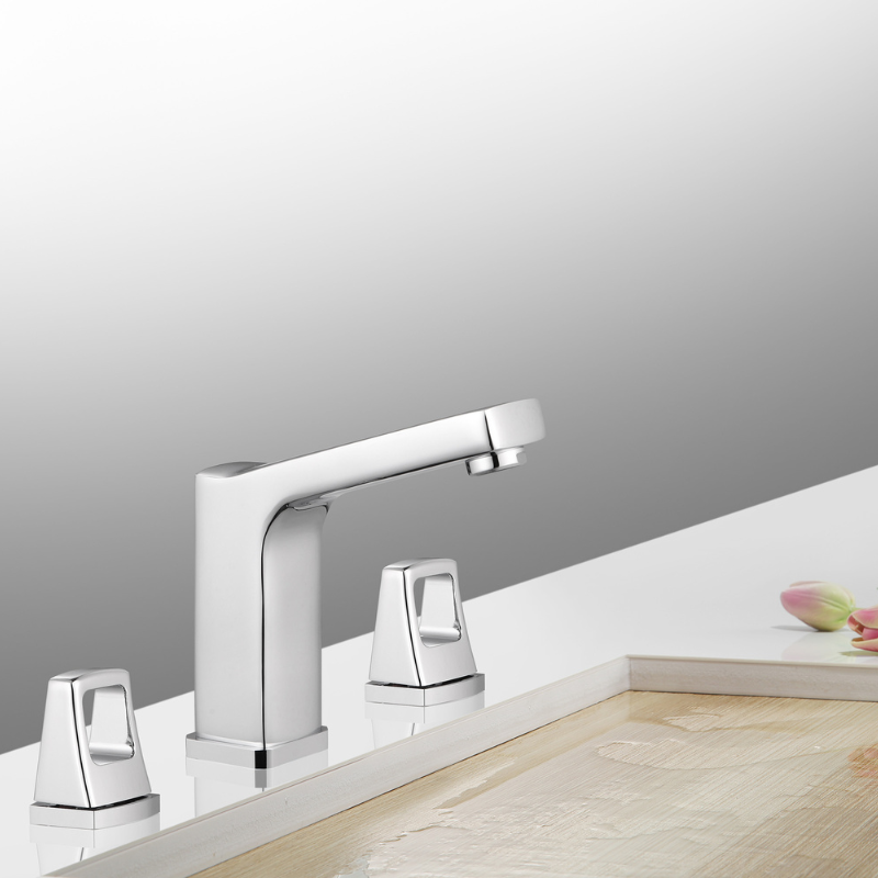 Modern 8" Widespread Faucet with Drain