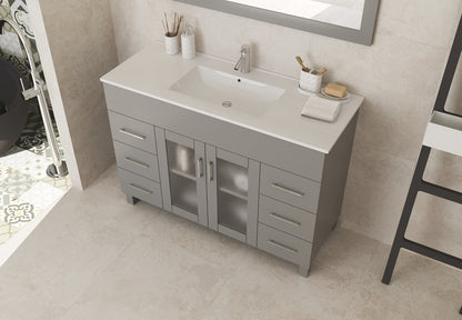 Nova Collection 48" Vanity with Ceramic Basin Countertop