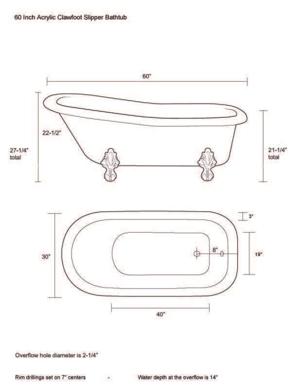 The Ambassador 60" Clawfoot Soaking Bathtub