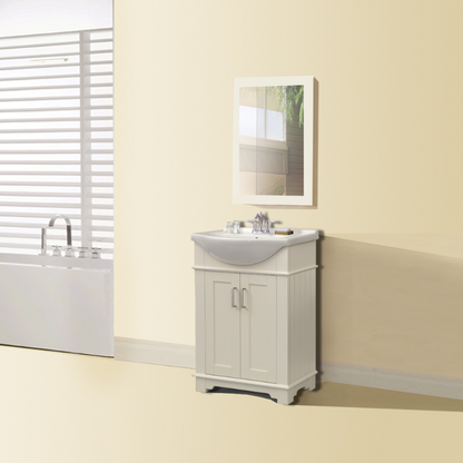 24" Space Saving Single Sink Bathroom Vanity