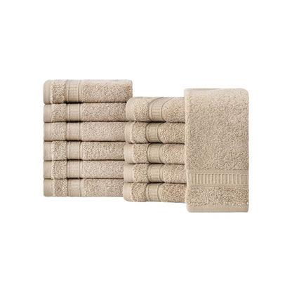 Turkish Cotton Washcloth Set of 12