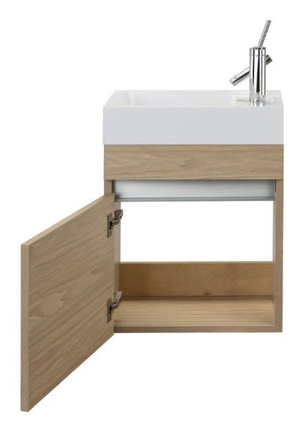 Piccolo 18" Space Saver Wall Mount Bathroom Vanity