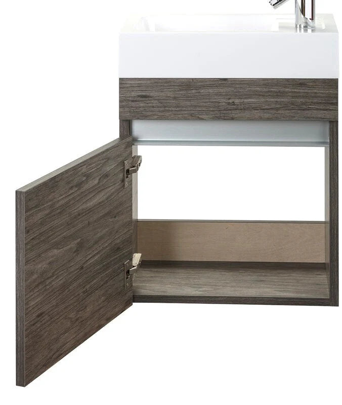 Piccolo 18" Space Saver Wall Mount Bathroom Vanity