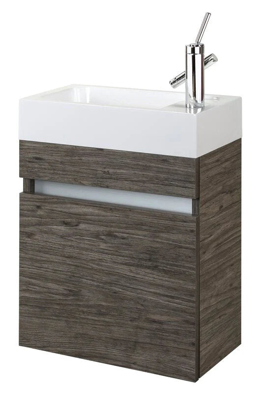 Piccolo 18" Space Saver Wall Mount Bathroom Vanity