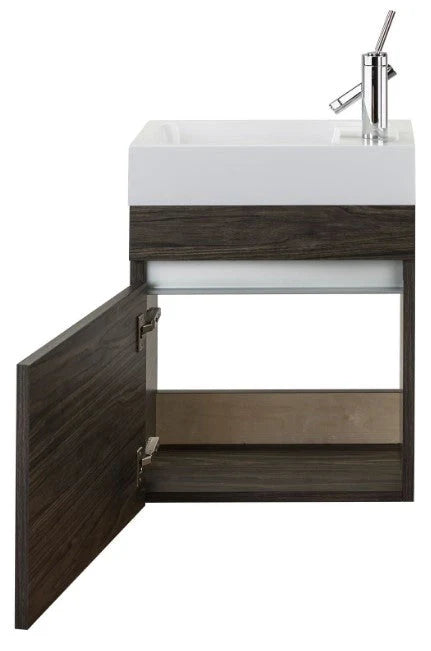 Piccolo 18" Space Saver Wall Mount Bathroom Vanity