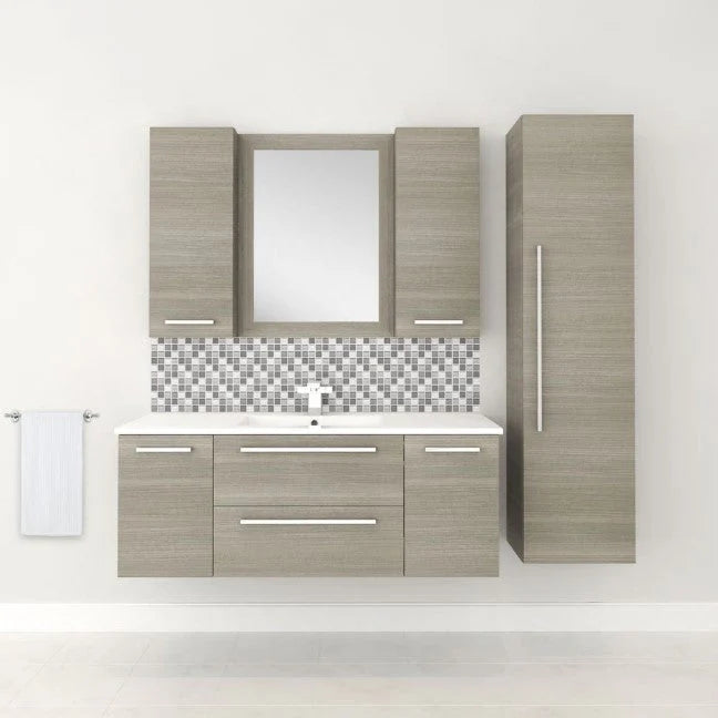 Silhouette 48" Wall Mount Bathroom Vanity