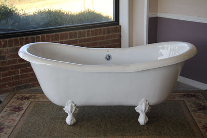 The Duchess 68" Clawfoot Soaking Bathtub