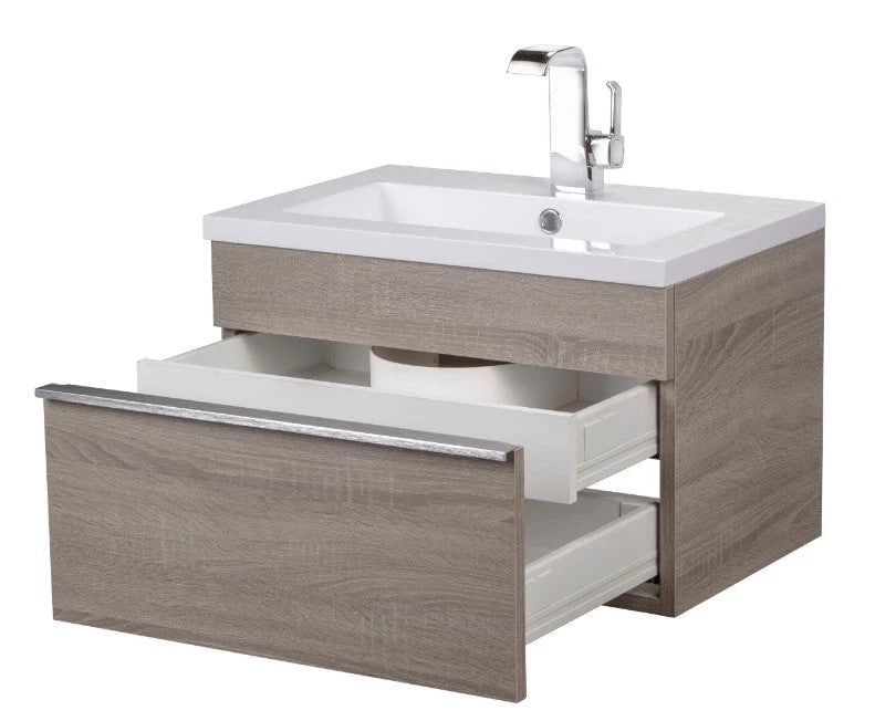 Trough 24" Wall Mount Modern Bathroom Vanity