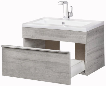 Trough 24" Wall Mount Modern Bathroom Vanity