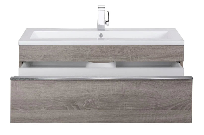 Trough 42" Wall Mount Modern Bathroom Vanity