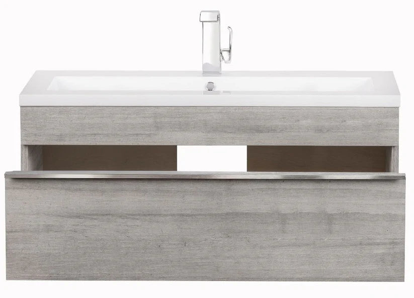 Trough 42" Wall Mount Modern Bathroom Vanity