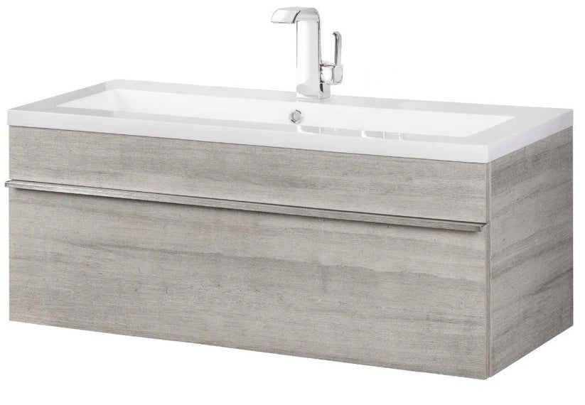 Trough 42" Wall Mount Modern Bathroom Vanity