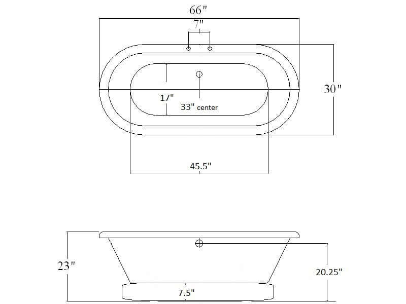 The Majesty 66" Freestanding Soaking Bathtub